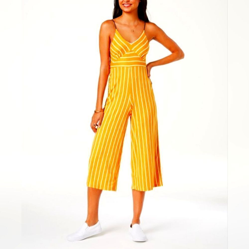 Polly & Esther Junior Striped Cropped Jumpsuit